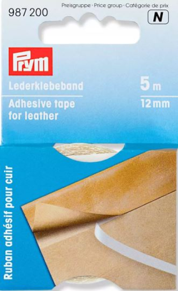 Transparentes Prym Lederklebeband für die unsichtbare Reparatur und Fixierung von Leder und Kunstleder ohne Nähen.